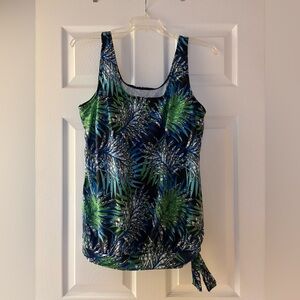 Tropical Print Women's Swim Top